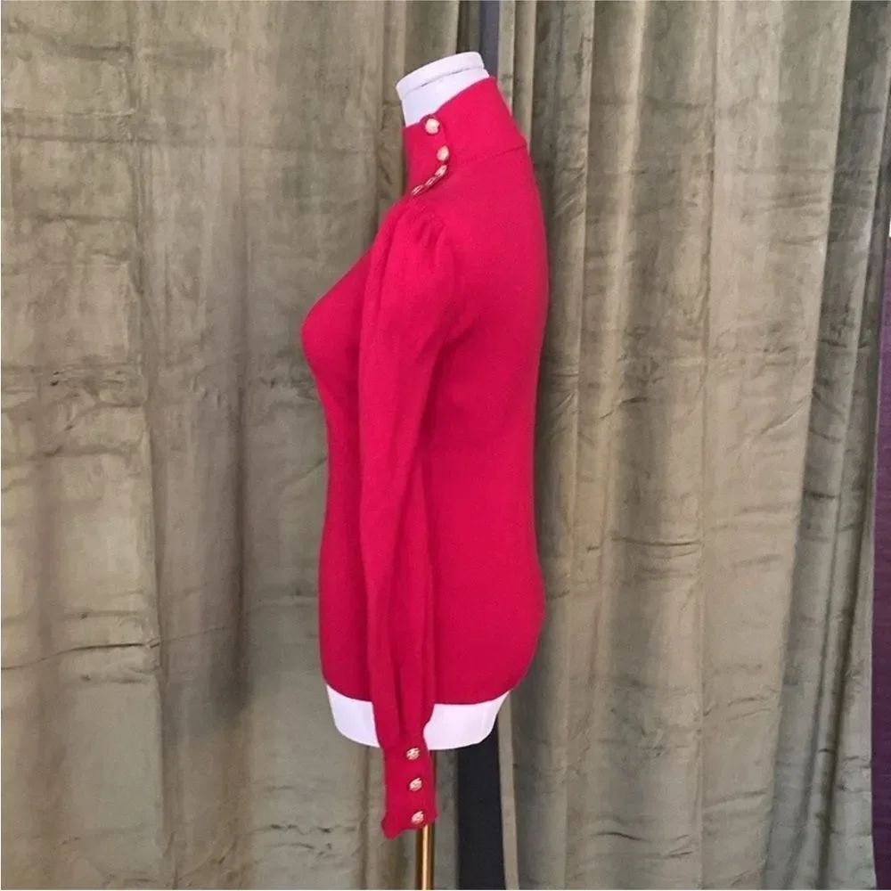 Ralph Lauren black label Red Turtleneck Sweater with Button Detail, S - Picture 11 of 14